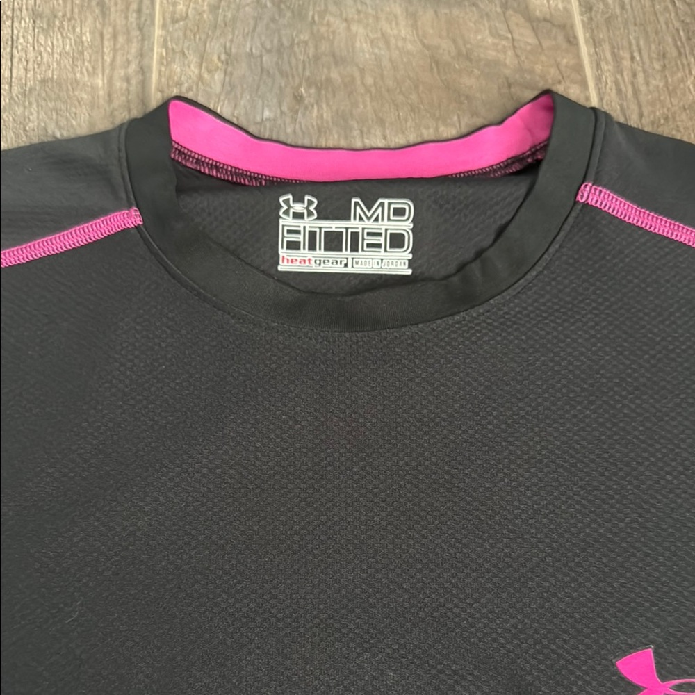 Under Armour Black Shirt with Pink Highlights